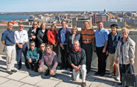 MASA tour group on the roof of the Atmospheric and Oceanic Sciences Building